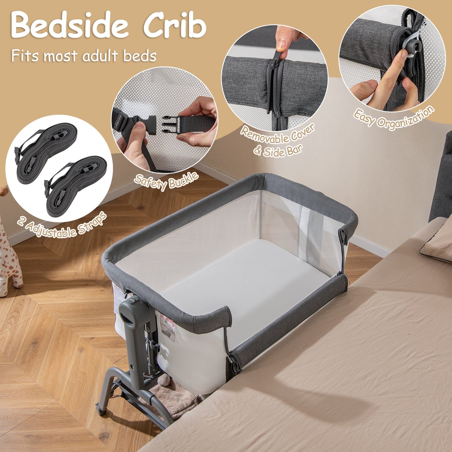 Baby Joy 4-in-1 Rocking Bassinet
